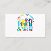 自閉症に関するあなたの本当の色を知る自閉症 名刺 (裏面)