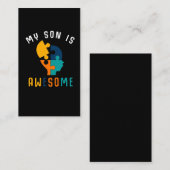 自閉症に関する意識を持つ男の子、自閉症の息子 名刺 (正面/裏面)