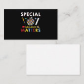 自閉症に関する特別な先生Tシャツ 名刺 (正面/裏面)