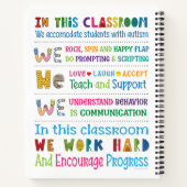 自閉症に関する特別研究先生評価 ノートブック (裏面)