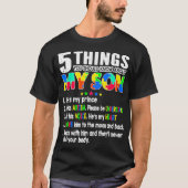 自閉症に関する認識を子どもたちが母親のパパ  Tシャツ (正面)