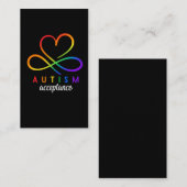 自閉症に関する認識を男の子が自閉症の子ども 名刺 (正面/裏面)