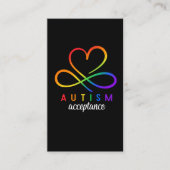 自閉症に関する認識を男の子が自閉症の子ども 名刺 (正面)