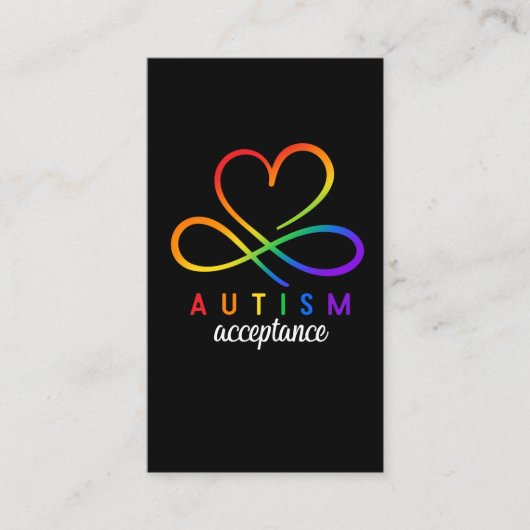 自閉症に関する認識を男の子が自閉症の子ども 名刺 (正面)