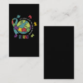 自閉症に関する認識を男の子が自閉的に優しくする子ども 名刺 (正面/裏面)