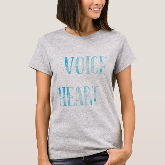 自閉症に関する認識彼女の声は私のハート Tシャツ (正面)