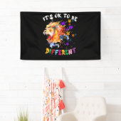 自閉症に関する認識～であ違うっても良カラフルい 横断幕 (インサイチュ)