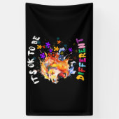 自閉症に関する認識～であ違うっても良カラフルい 横断幕 (縦)