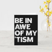 自閉症のおもしろいシャツは僕の閉口を恐れている カード (黄色い花)