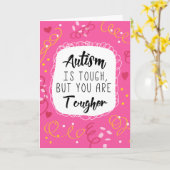 自閉症のお母さんの母サポート勇気付けられるの認識度 カード (黄色い花)