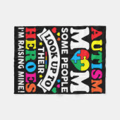 自閉症のお母さんヒーロー阿波を尊敬する人もいる フリースブランケット (正面(横))