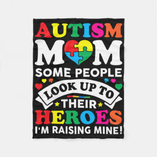 自閉症のお母さんヒーロー阿波を尊敬する人もいる フリースブランケット
