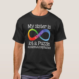自閉症のきょうだい・姉妹はパズルではなくひとりの人 Tシャツ