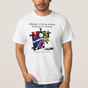 自閉症のための歩行は今話します Tシャツ