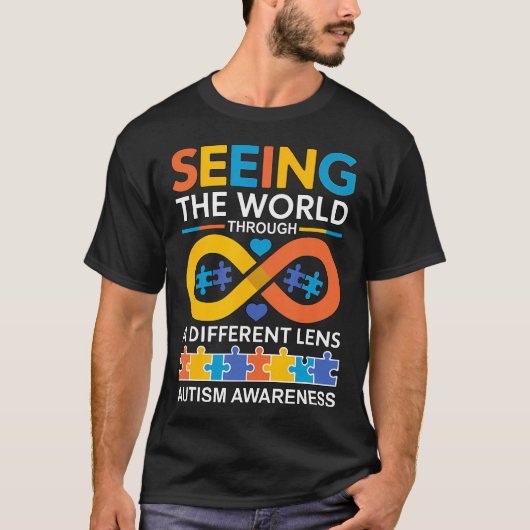 自閉症のための自閉症啓発 Tシャツ (正面)