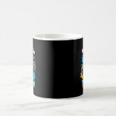 自閉症のアライグマのミーム 自閉症 コーヒーマグカップ (中央)