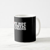 自閉症のカワイイ彼女が大好き GF 自閉症 ハート コーヒーマグカップ (正面右)