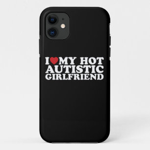 自閉症のカワイイ彼女が大好き GF 自閉症 ハート iPhone 11 ケース