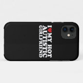 自閉症のカワイイ彼女が大好き GF 自閉症 ハート Case-Mate iPhoneケース (裏面(横))
