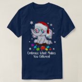 自閉症のクリスマスが受け入れる理由違う Tシャツ (デザイン正面)