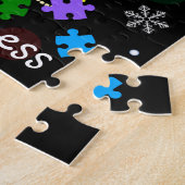 自閉症のクリスマスツリー ジグソーパズル (側面)