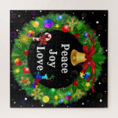 自閉症のクリスマスリース ジグソーパズル (横)