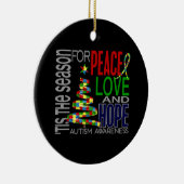 自閉症のクリスマス1のオーナメント セラミックオーナメント (右)