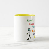 自閉症のコーヒー・マグ ツートーンマグカップ (中央)