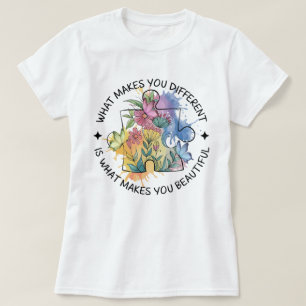 自閉症のサポート違うのプライド Tシャツ