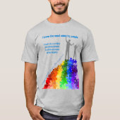 自閉症のサポート、人及び女の子の新しい高さに達すること Tシャツ (正面)