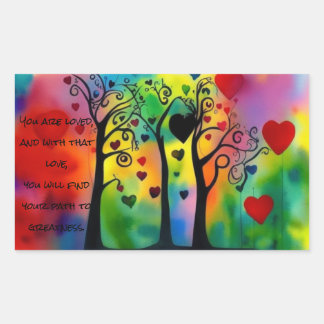 自閉症のサポート – 偉大への道 長方形シール