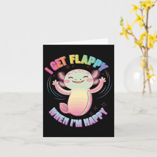 自閉症のサポートAxolotlをスティミング時にフラッピーになる カード (黄色い花)