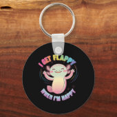 自閉症のサポートAxolotlをスティミング時にフラッピーになる キーホルダー (正面)