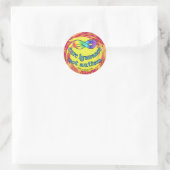 自閉症のシールを持たない無知を治す ラウンドシール (バッグ)