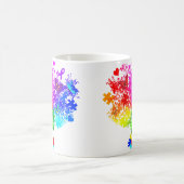 自閉症のスペクトルツリー コーヒーマグカップ (中央)