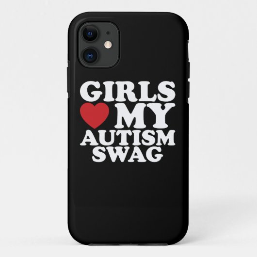 自閉症のスワッグ啓発ハートを愛する女性たち Case-Mate iPhoneケース (裏面)