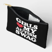 自閉症のセンスが好きな女子たち 面白い啓発グッズ アクセサリーポーチ (見開き)