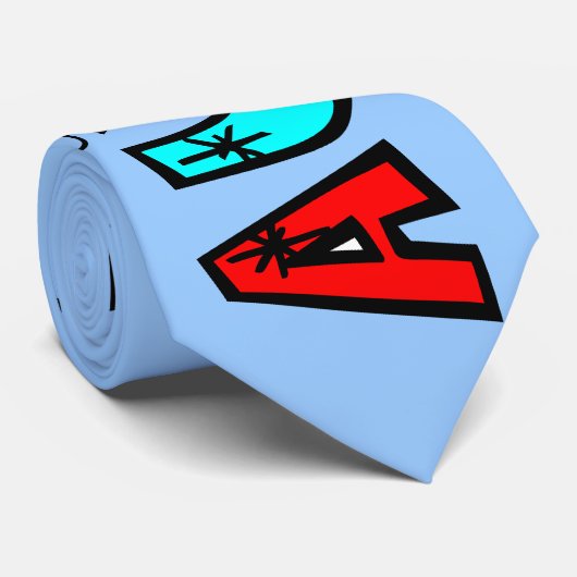 自閉症のタイ ネクタイ (ロール)