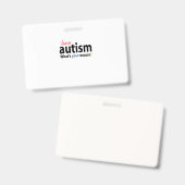 自閉症のデザインのTシャツ バッジ (正面＆裏面)
