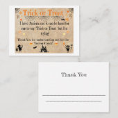 自閉症のハロウィンの名刺 名刺 (正面/裏面)