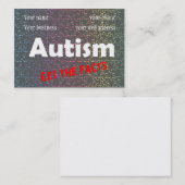 自閉症のパズルの部分の名刺のテンプレート 名刺 (正面/裏面)