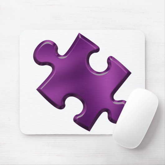 自閉症のパズルの部分の紫色 マウスパッド (マウス)