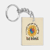 自閉症のヒマワリは優しい キーホルダー (正面左)