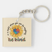 自閉症のヒマワリは優しい キーホルダー (裏面)