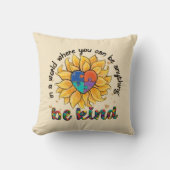 自閉症のヒマワリは優しい クッション (正面)