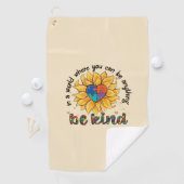 自閉症のヒマワリは優しい ゴルフタオル (インサイチュ)