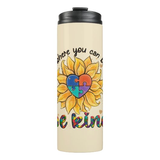 自閉症のヒマワリは優しい タンブラー (正面)