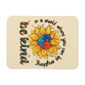 自閉症のヒマワリは優しい マグネット (横)