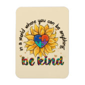 自閉症のヒマワリは優しい マグネット (縦)