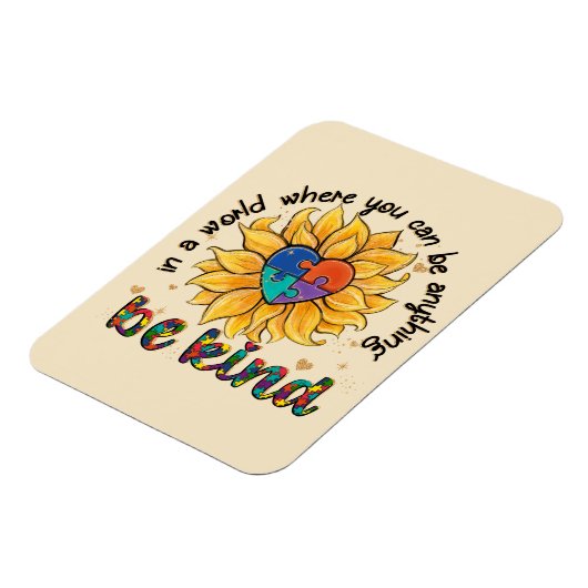 自閉症のヒマワリは優しい マグネット (左側)